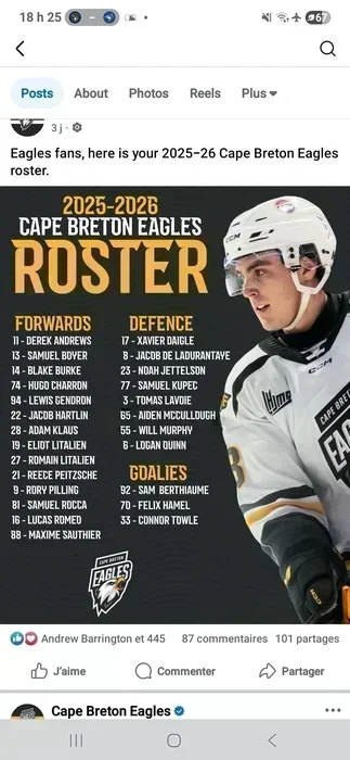 3 en 18 : Eagles Cape-Breton