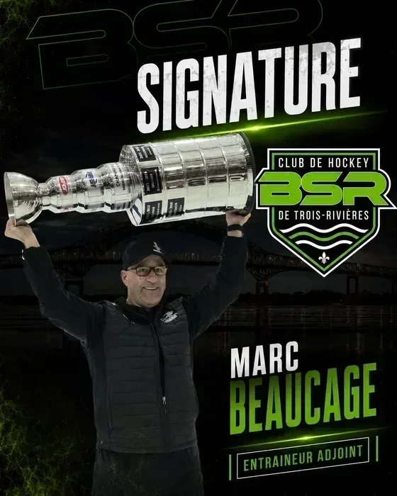 LHSAAAQ, BSR DE TROIS-RIVIÈRES, MARC BEAUCAGE NOMMÉ ENTRAÎNEUR ADJOINT