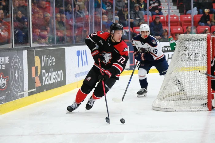 Alexis Lemire derrière le filet.