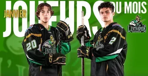 Zack Archambault et Antoine Robichaud sont les joueurs du mois chez l'intrépide de Gatineau