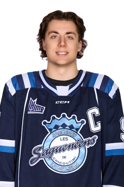 Kassim Gaudet dans l'uniforme des Saguenéens de Chicoutimi&nbsp;