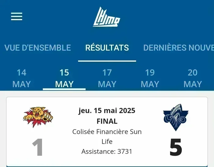 Il y aura match no 5 dans la LHJMQ