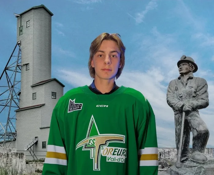 Jacob Léonard (Crédit photo Dany Germain page Facebook des Foreurs de Val-d'Or&nbsp;