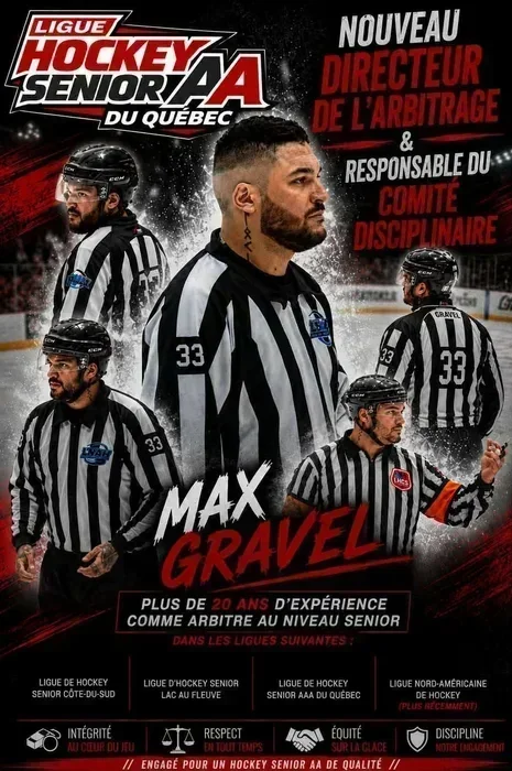 LIGUE DE HOCKEY SENIOR AA DU QUÉBEC (LHSAAQ), NOMINATION :