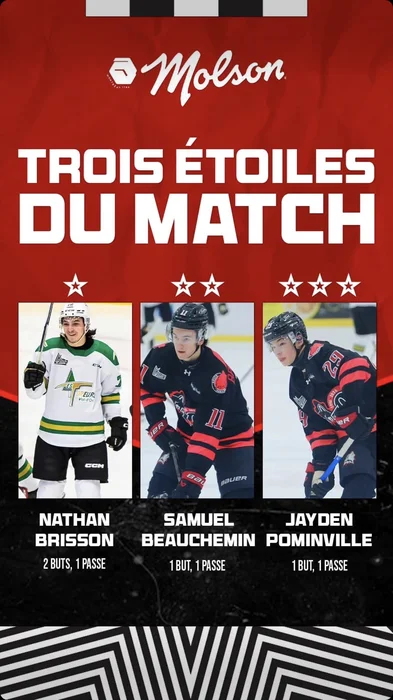 3 étoiles du match.