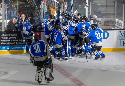 Célébration de la victoire des Sea Dogs