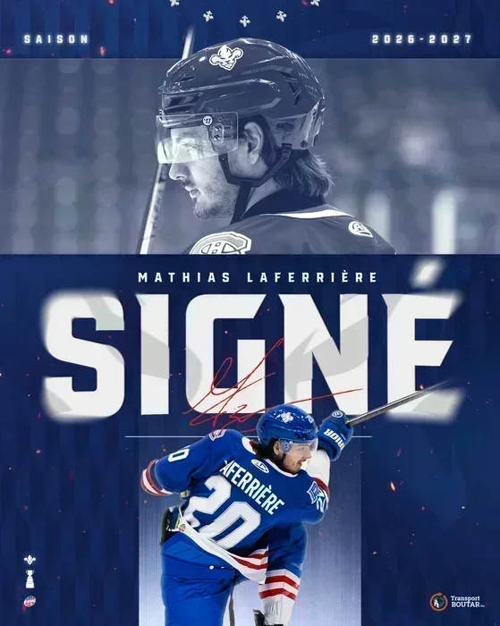 ECHL, LIONS DE TROIS-RIVIÈRES, ALERTE SIGNATURE, MATHIAS LAFERRIÈRE DE RETOUR